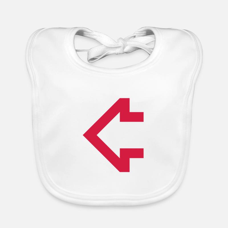 Left arrow Red Organic Baby Bibs