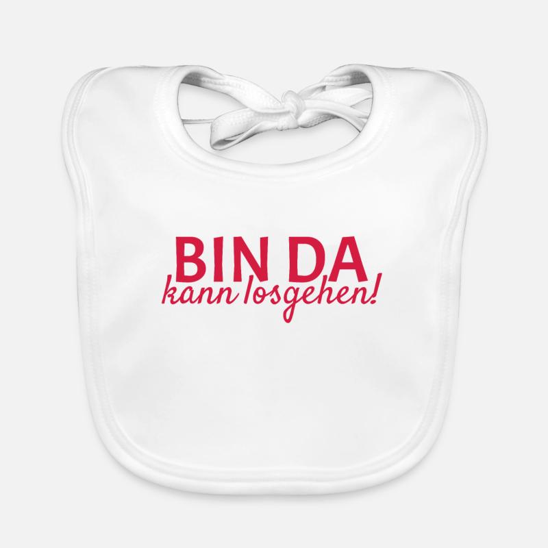 Bin da Kann losgehen Baby Bio-Lätzchen