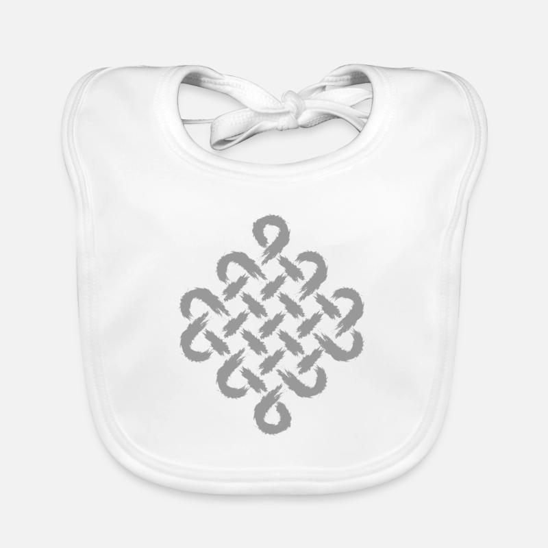 Infinity symbol celtic symbol brush gift Organic Baby Bibs