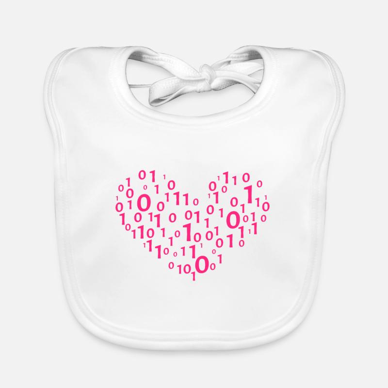 Cadeau de codage de coeur informatique Bavoir bio Bébé