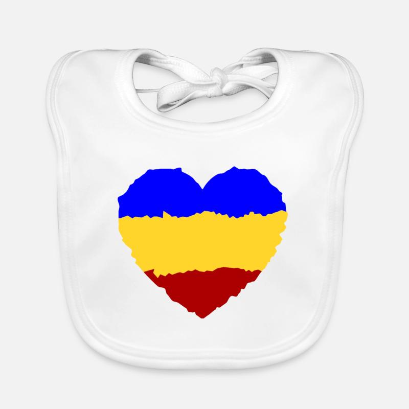 Romanian Heart Organic Baby Bibs