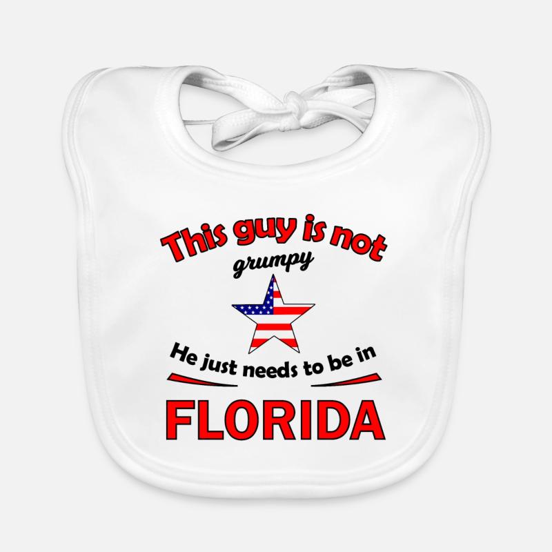Vacation in Florida Organic Baby Bibs