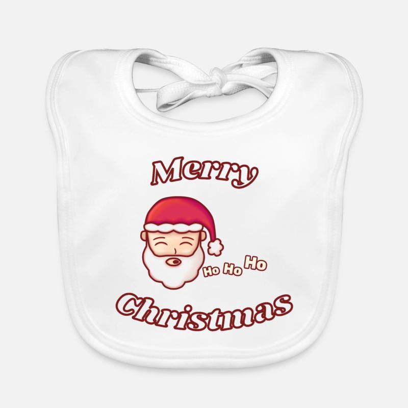 MERRY CHRISTMAS - Bavoir bio Bébé - blanc