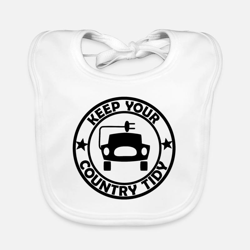 Electric stickers for the environment Organic Baby Bibs