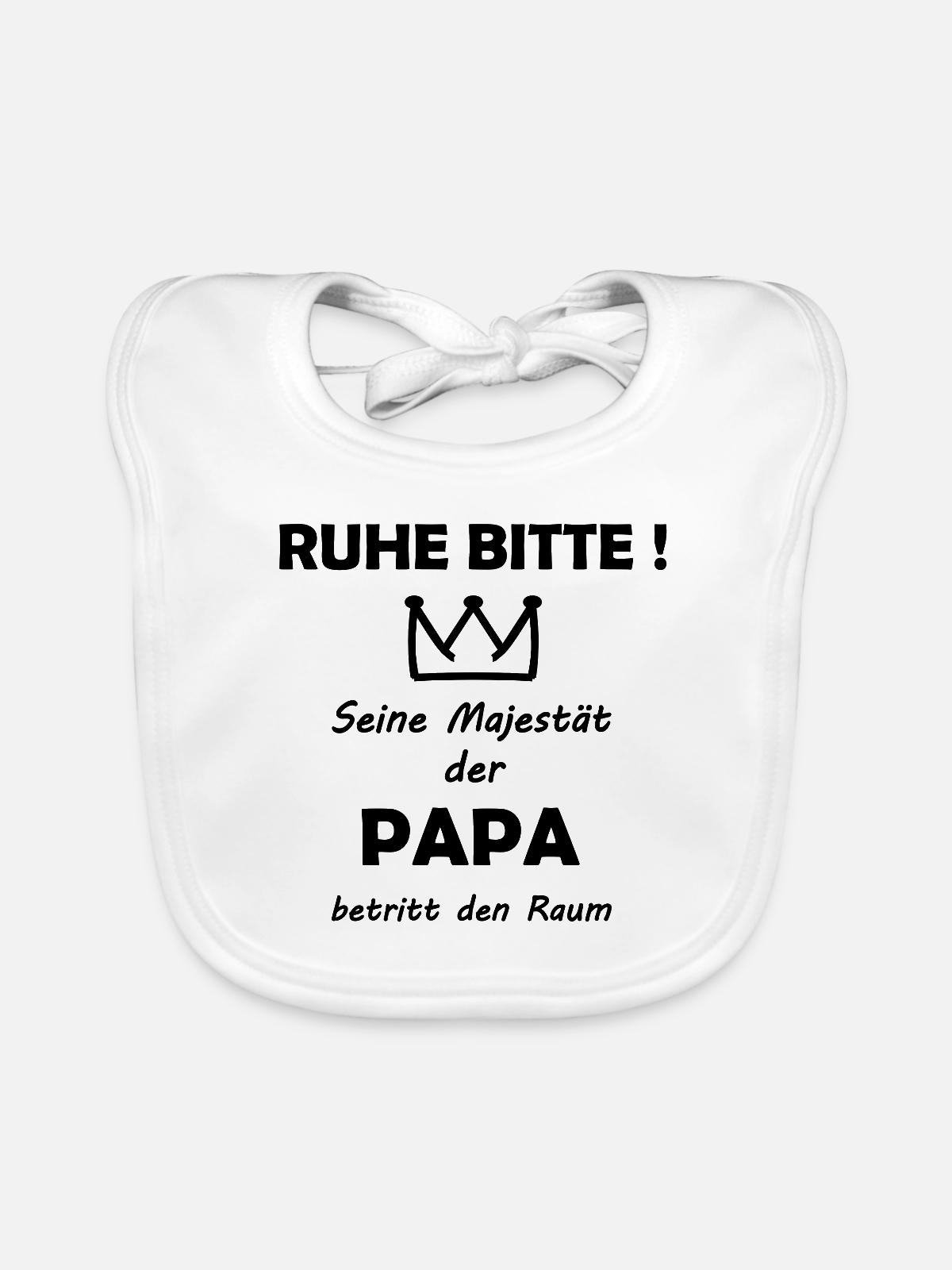 Der beste Papa - Baby Bio-Lätzchen - Weiß - Vorne