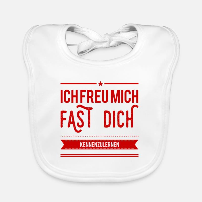 ich freue mich fast dich kennenzulernen Baby Bio-Lätzchen