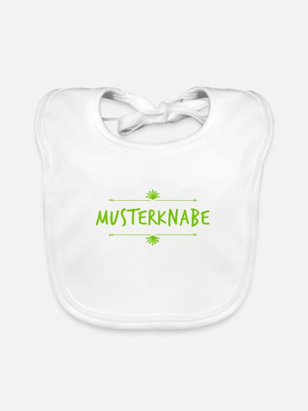 ich bin ein Musterknabe - Baby Bio-Lätzchen - Weiß - Vorne