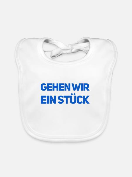 Lust auf einen Spaziergang? - Baby Bio-Lätzchen - Weiß - Vorne