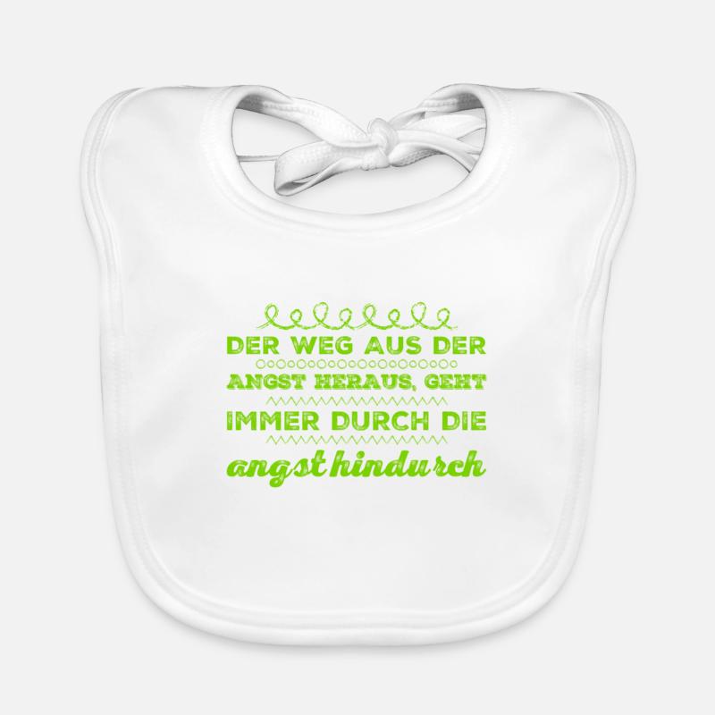 stell dich deiner Angst Baby Bio-Lätzchen