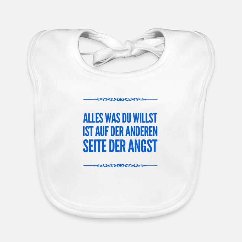 stell dich deiner Angst Baby Bio-Lätzchen