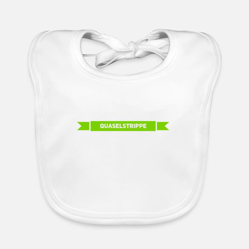 so sieht eine Quaselstrippe aus Baby Bio-Lätzchen