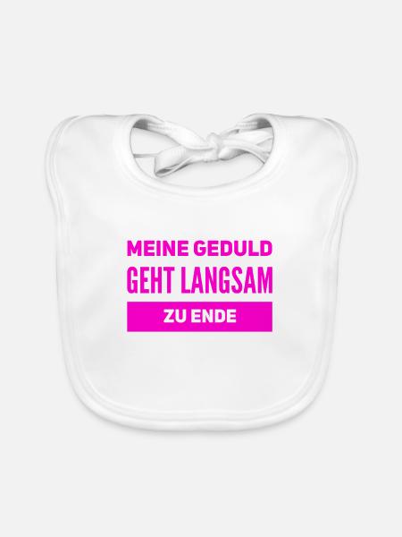 ungeduldig - Baby Bio-Lätzchen - Weiß - Vorne