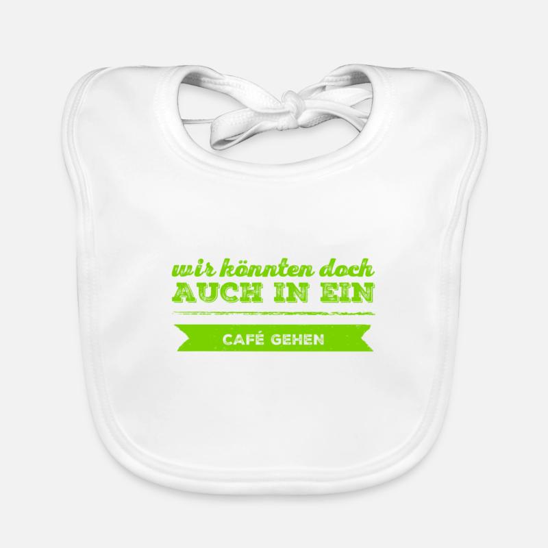 ich möchte mit dir ins Cafe gehen Baby Bio-Lätzchen