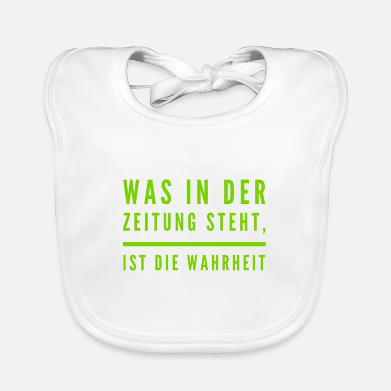 das was in der Zeitung steht Baby Bio-Lätzchen