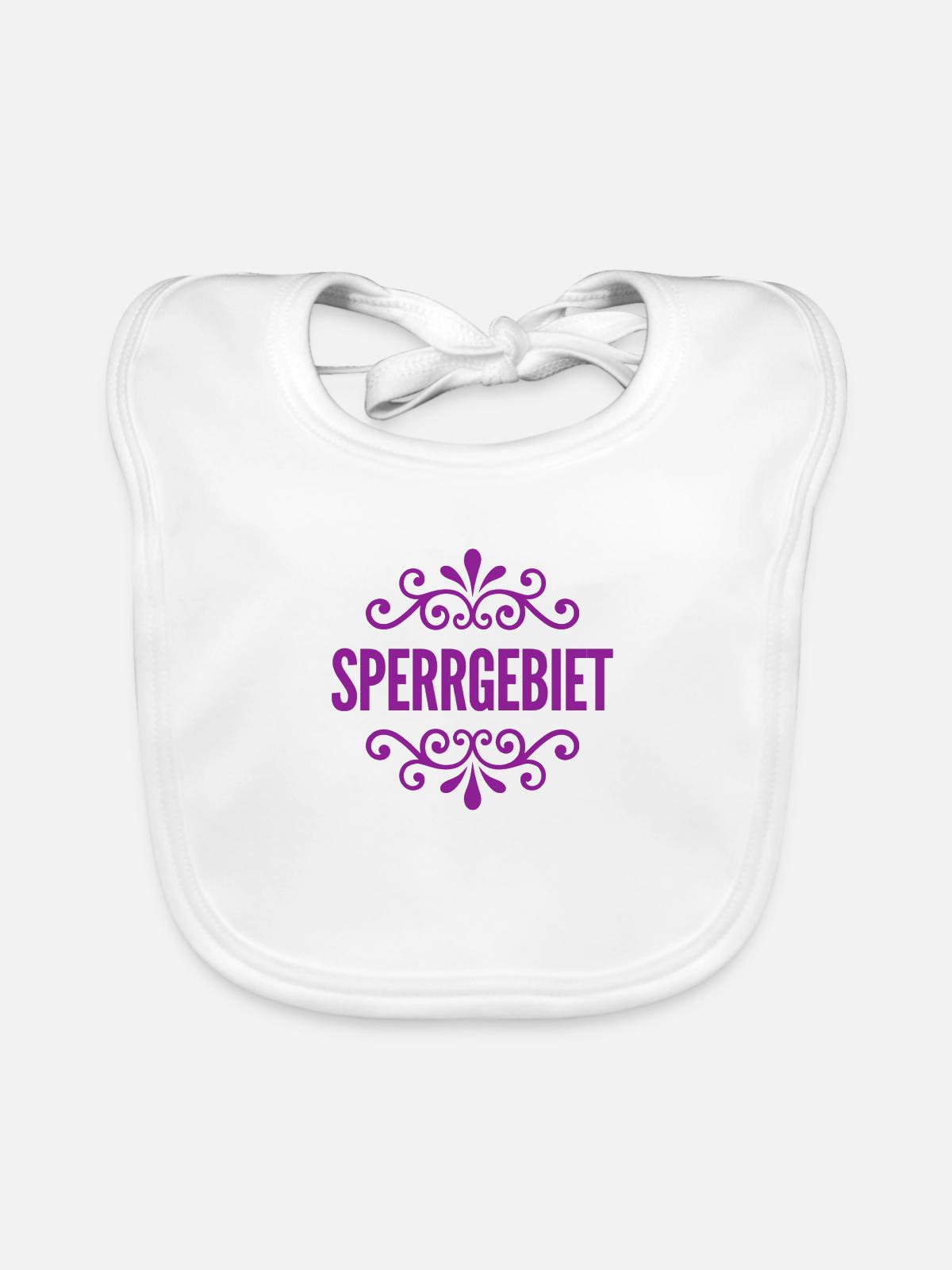 Sperrgebiet - Baby Bio-Lätzchen - Weiß - Vorne
