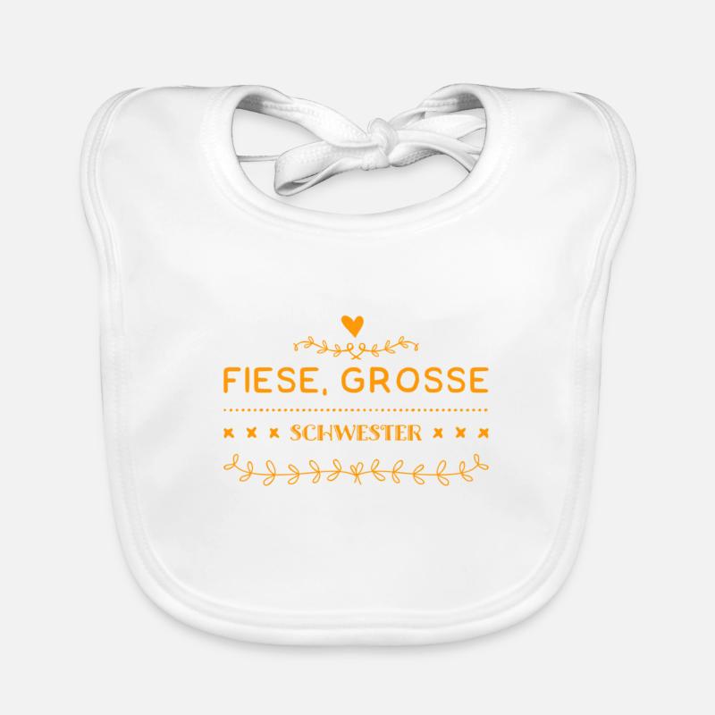 fiese, große Schwester Baby Bio-Lätzchen