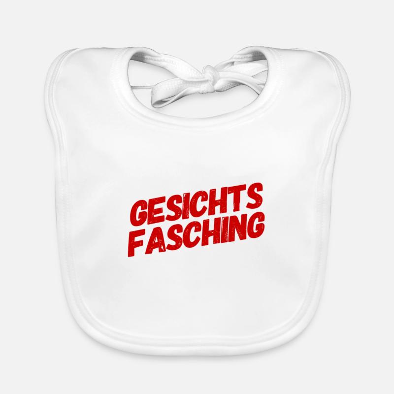 ich steh auf Gesichtsfasching Baby Bio-Lätzchen