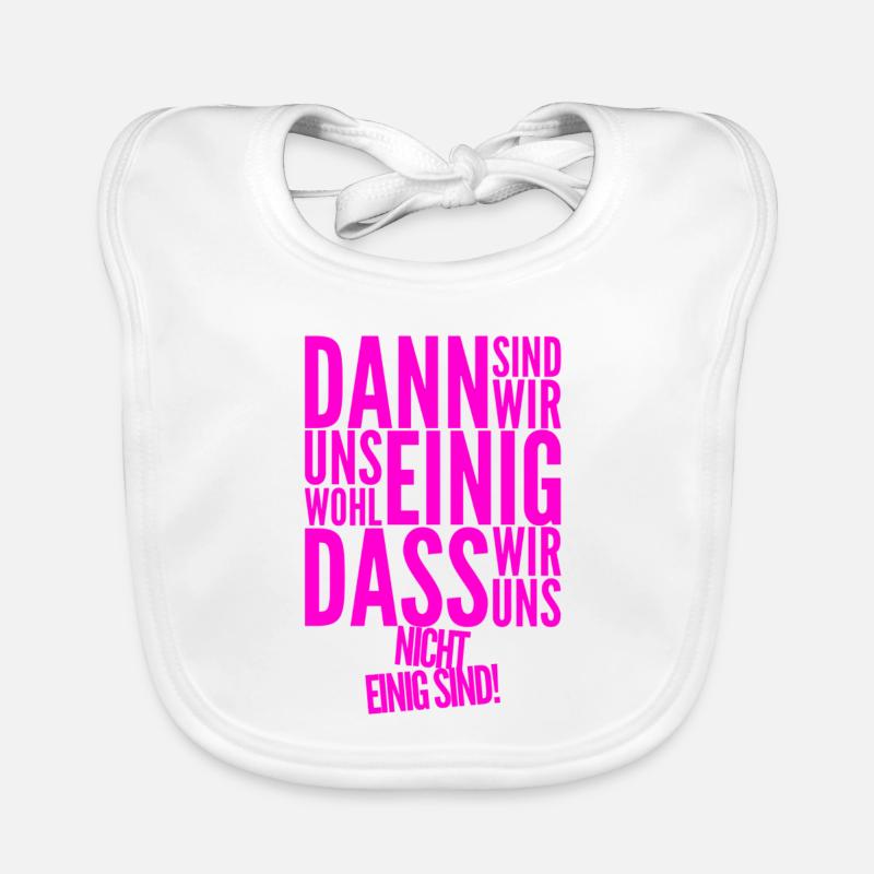 uneinig einig Baby Bio-Lätzchen