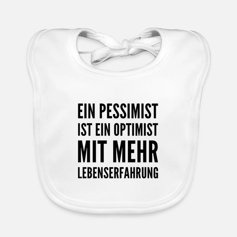 ich bin ein pessimistischer Optimist Baby Bio-Lätzchen