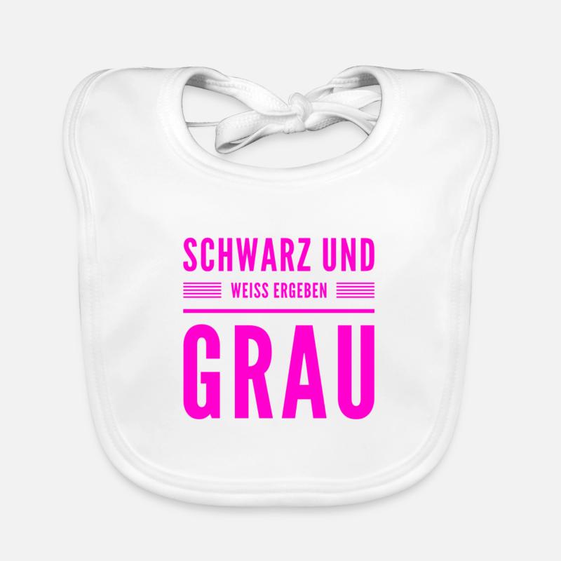 ich will grau Baby Bio-Lätzchen