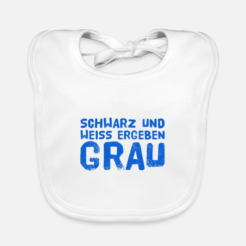 weiß und schwarz ergeben grau Baby Bio-Lätzchen