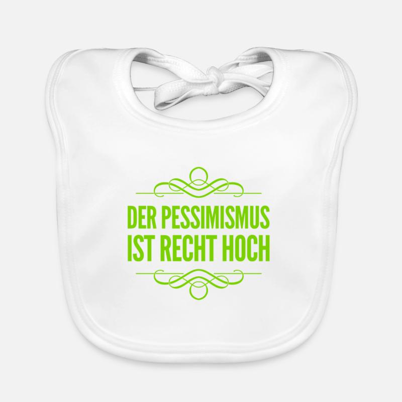 ich bin ein Pessimist Baby Bio-Lätzchen