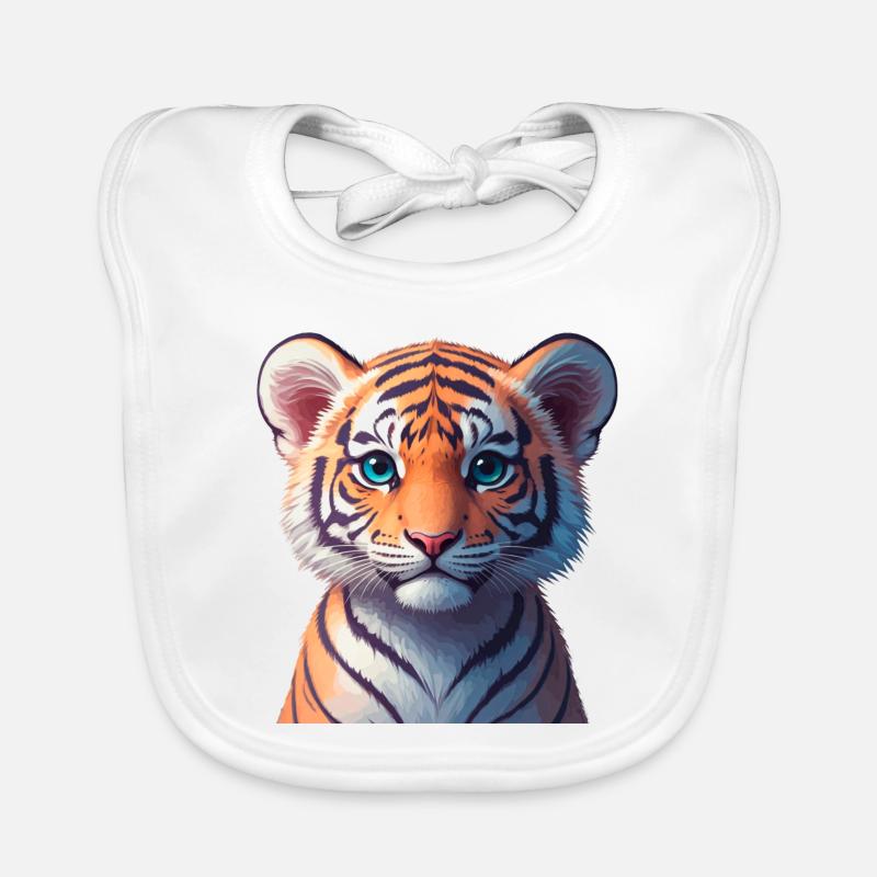 Bébé tigre du Bengale Bavoir bio Bébé