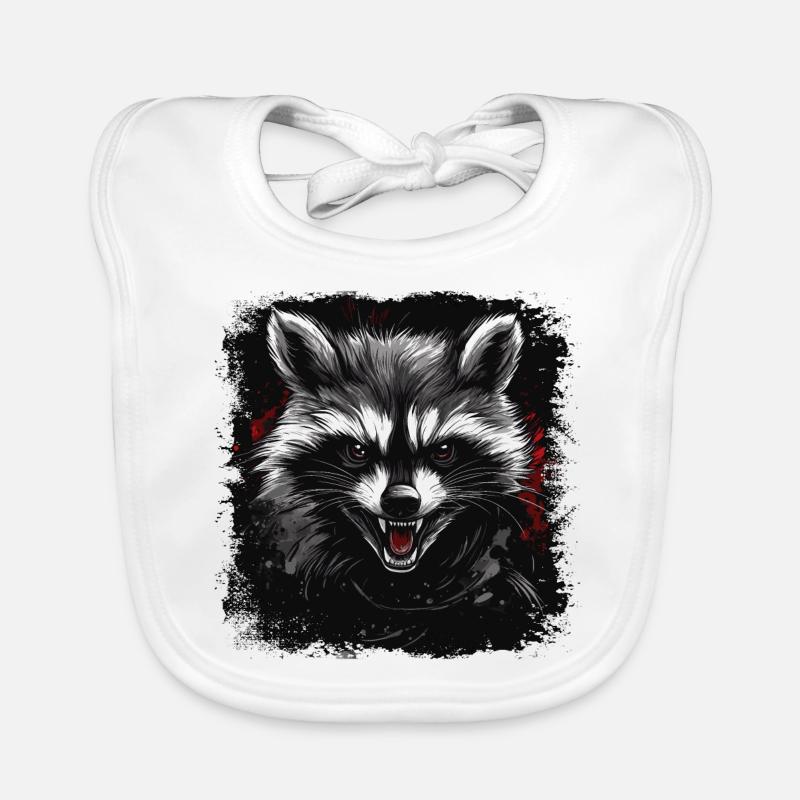 Wütender Waschbär Baby Bio-Lätzchen