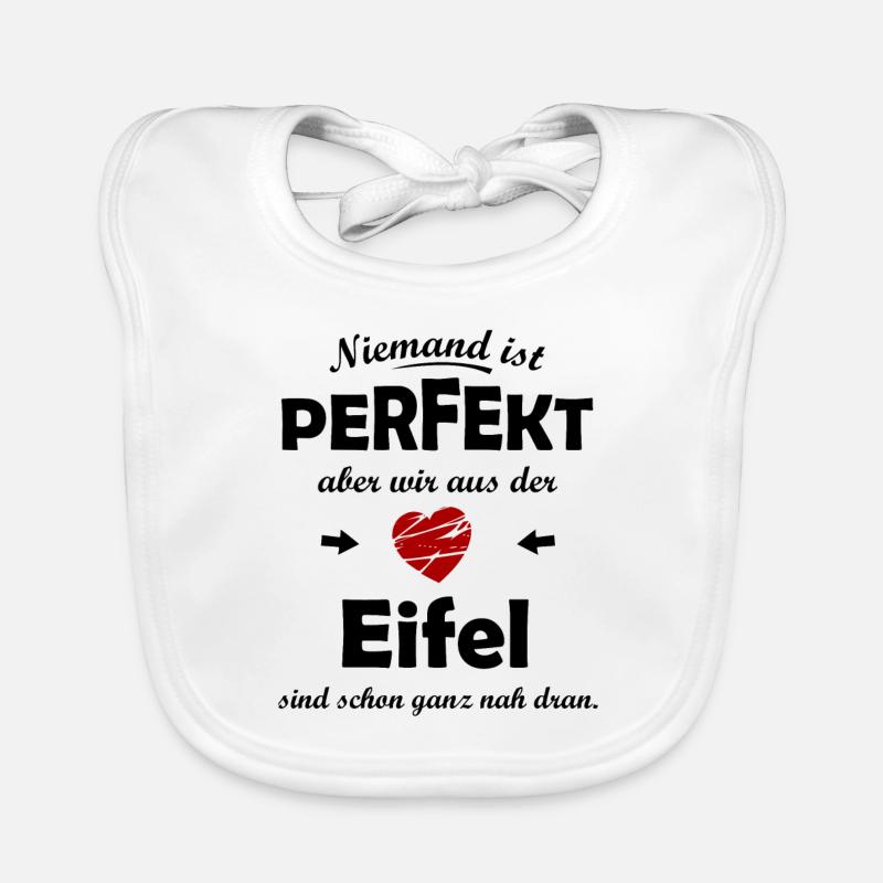 Perfekt aus der Eifel - Baby Bio-Lätzchen - Weiß
