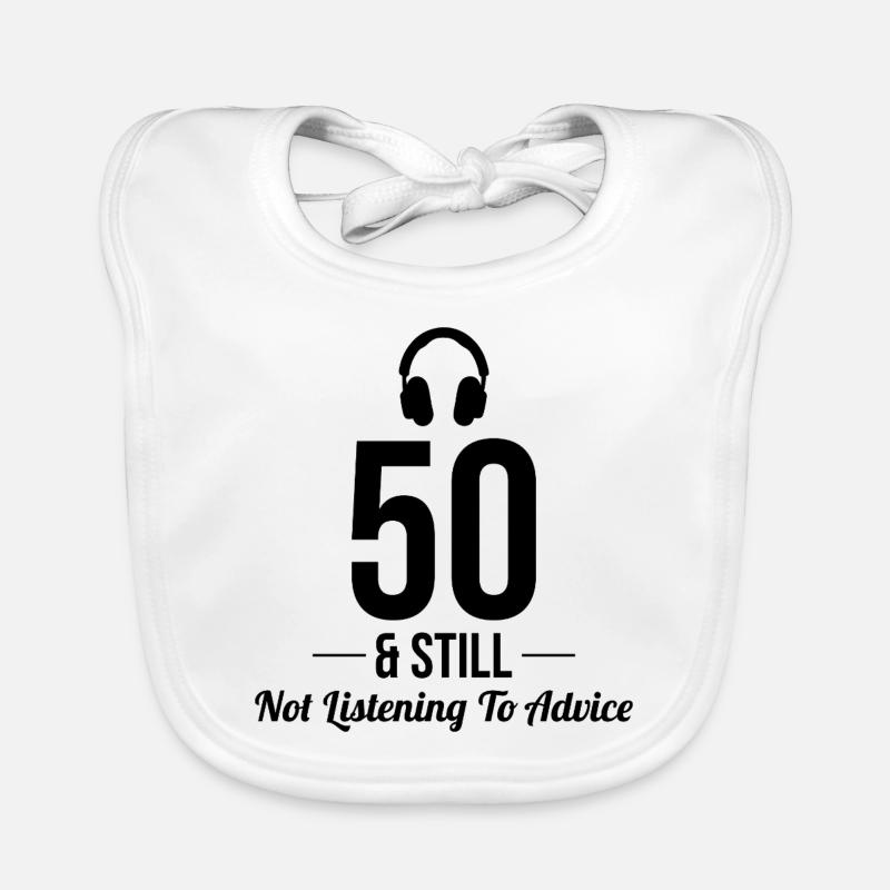 50 Conseil de non-écoute Casque drôle Bavoir bio Bébé