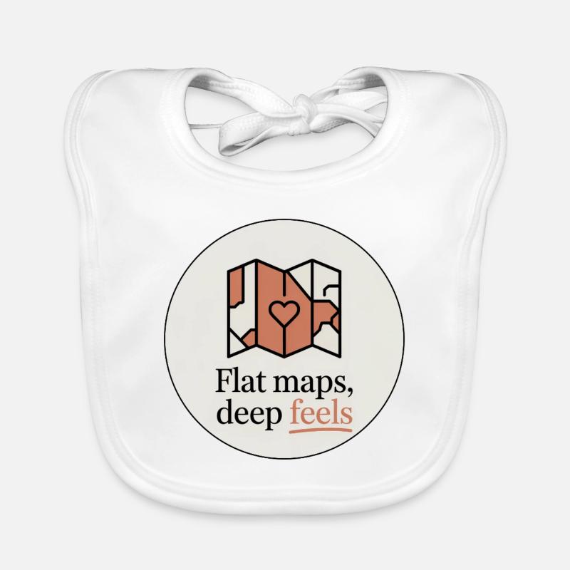 Flat Maps Deep Feels Geography Cartography Organic Baby Bibs