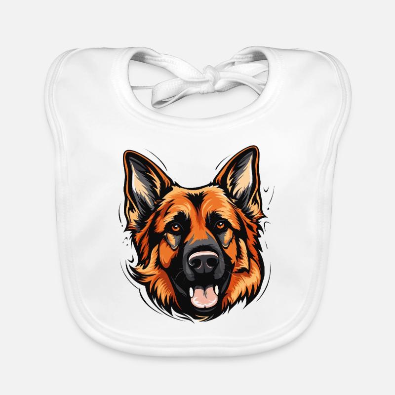 Deutscher Schäferhund Baby Bio-Lätzchen