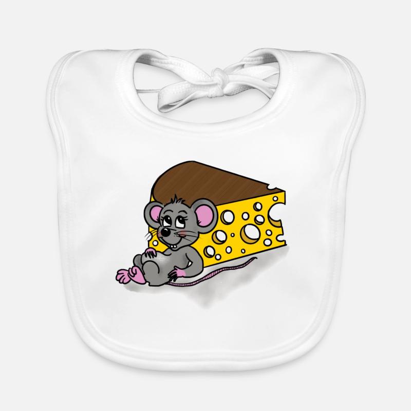 Souris et fromage Bavoir bio Bébé