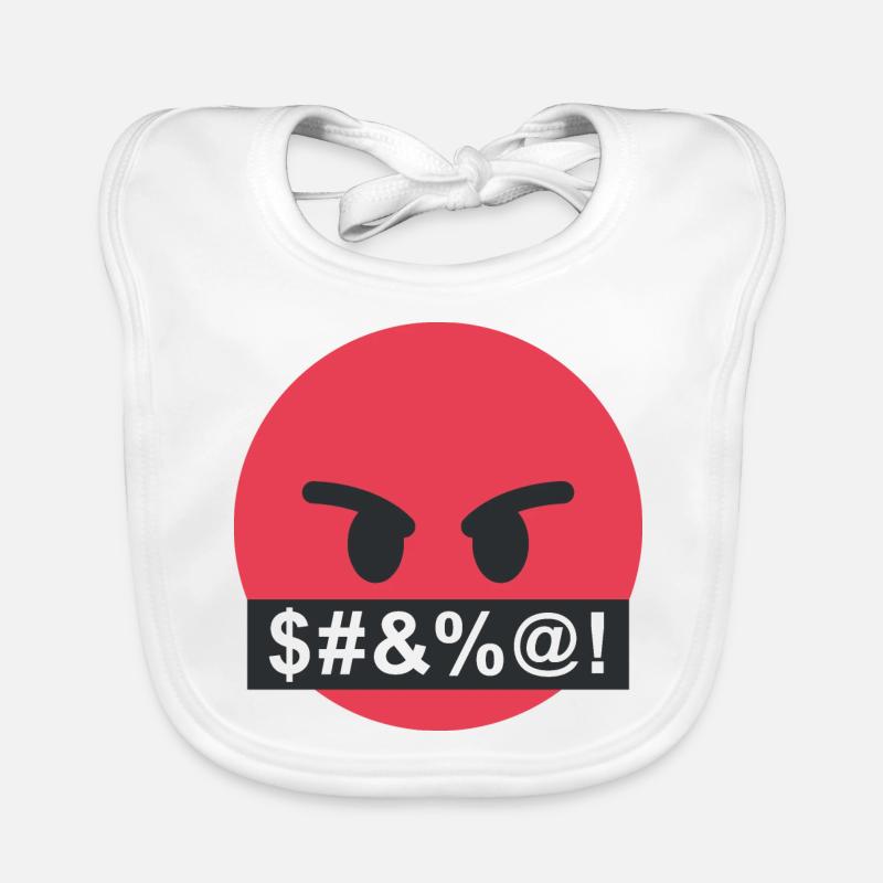 Angry face Organic Baby Bibs