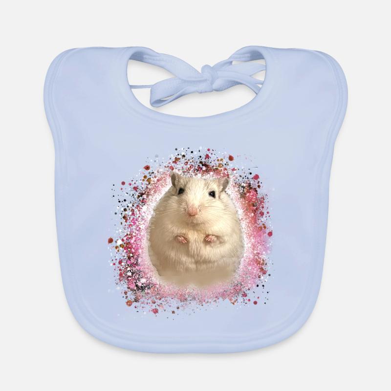 Jumping mouse,mouse,graffiti,painting,shrew Organic Baby Bibs
