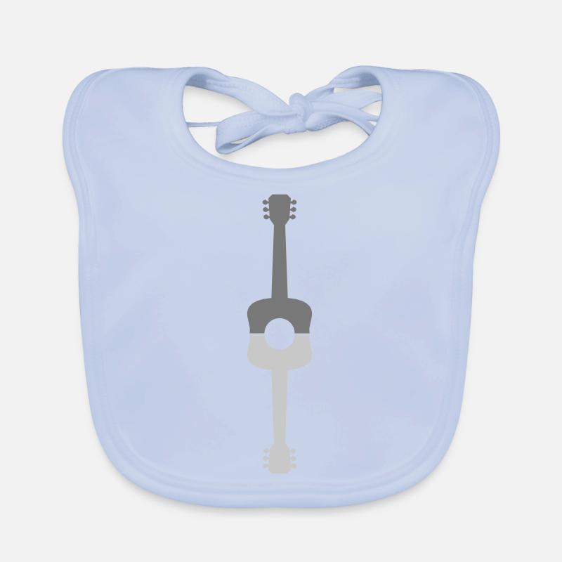 Reflection Half Guitar Guitarist Organic Baby Bibs