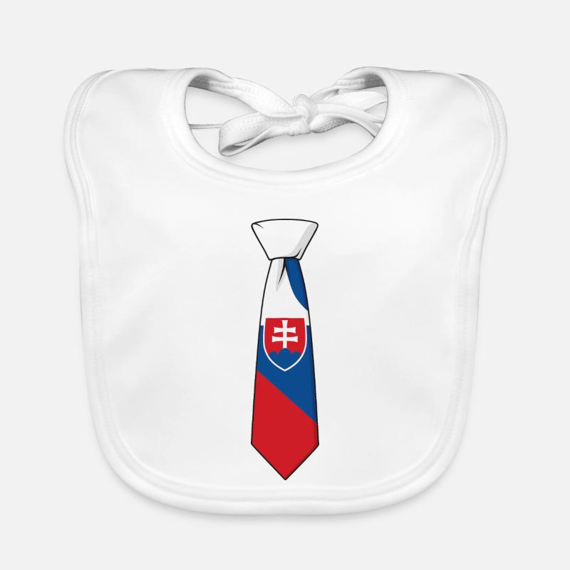Cravate Slovaquie – Conception du drapeau Bavoir bio Bébé