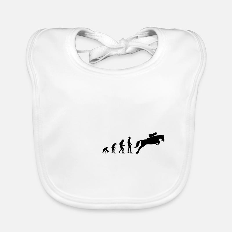 Evolution Reiten - Pferd - Reiter - Reiterin Baby Bio-Lätzchen