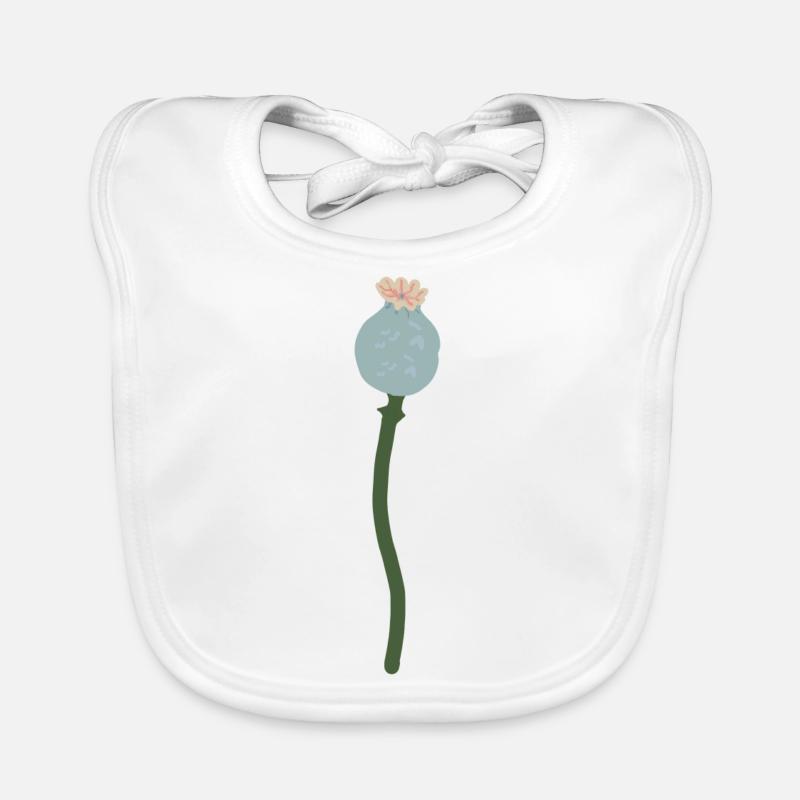 Mohn Kapsel Baby Bio-Lätzchen