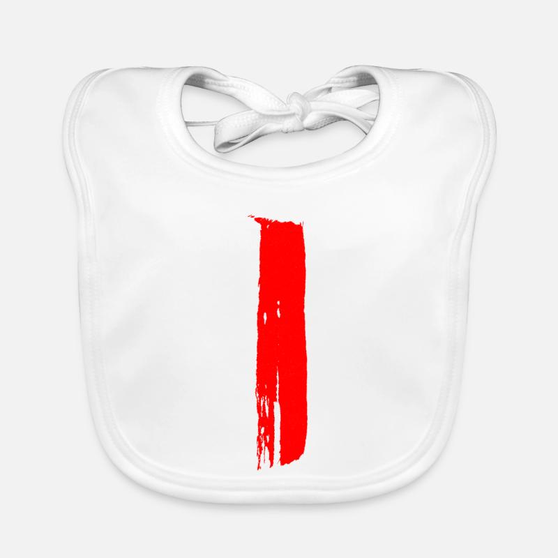 Rayures - Pinceaux / Peints à la main Bavoir bio Bébé