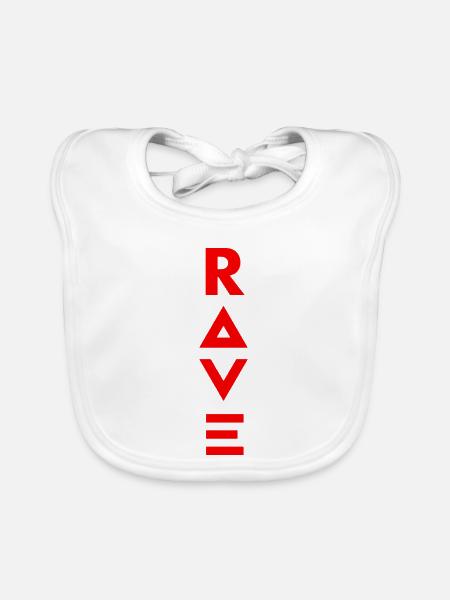 Rave - Baby Bio-Lätzchen - Weiß - Vorne