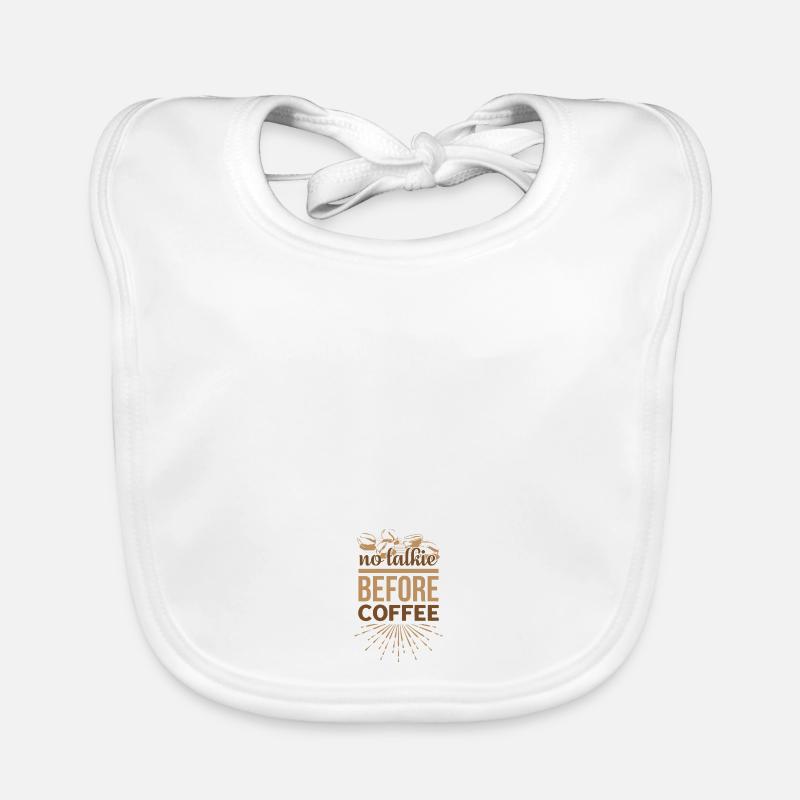 no talkie before coffee Organic Baby Bibs