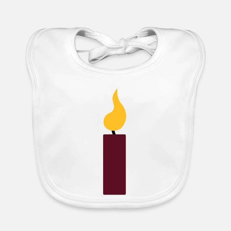 1st birthday - candle Organic Baby Bibs