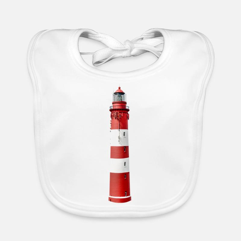 Phare libre, rouge blanc Bavoir bio Bébé