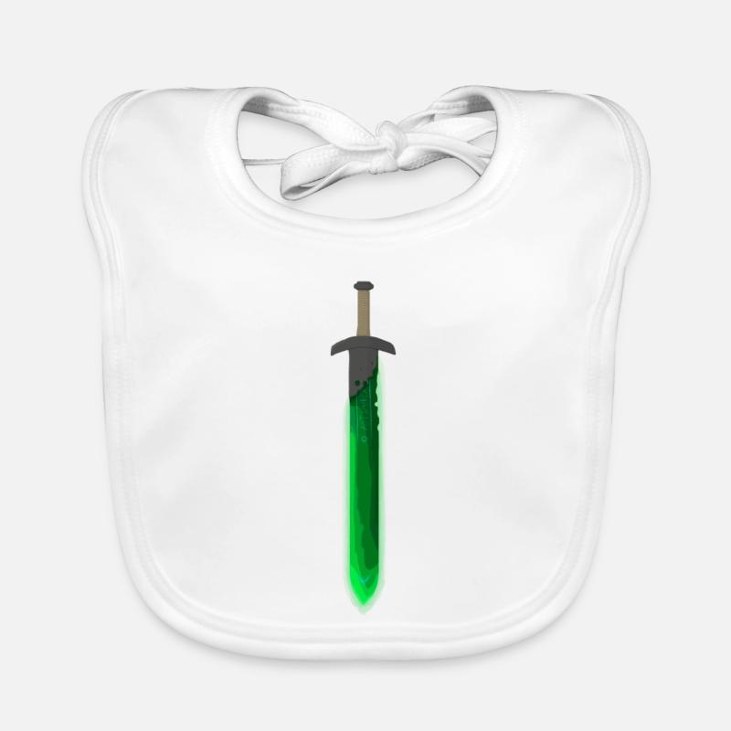 Épée runique verte Bavoir bio Bébé