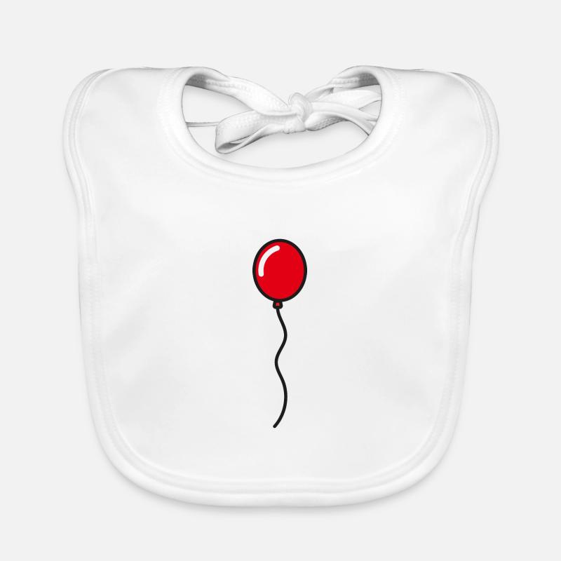 Red Balloon Gift Idea Organic Baby Bibs