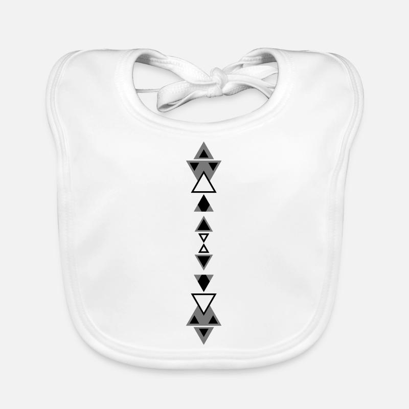 Triangles de tatouage tribal Bavoir bio Bébé