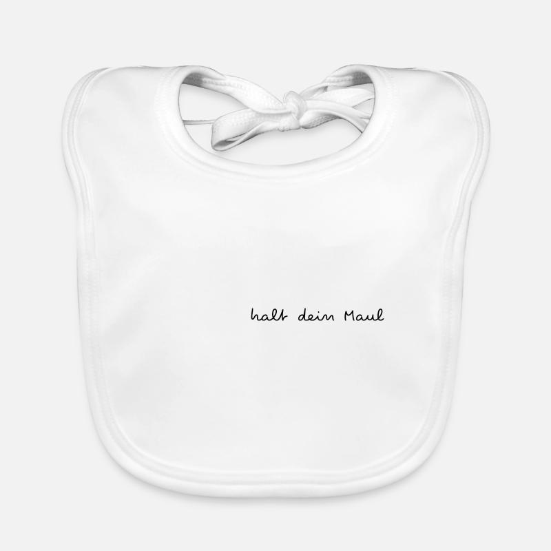 halt dein Maul sei ruhig Geschenkidee Baby Bio-Lätzchen