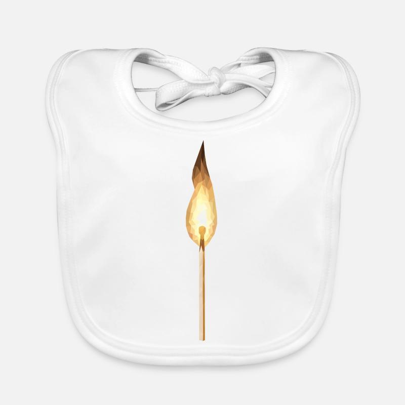 Polyart allumette en feu Bavoir bio Bébé