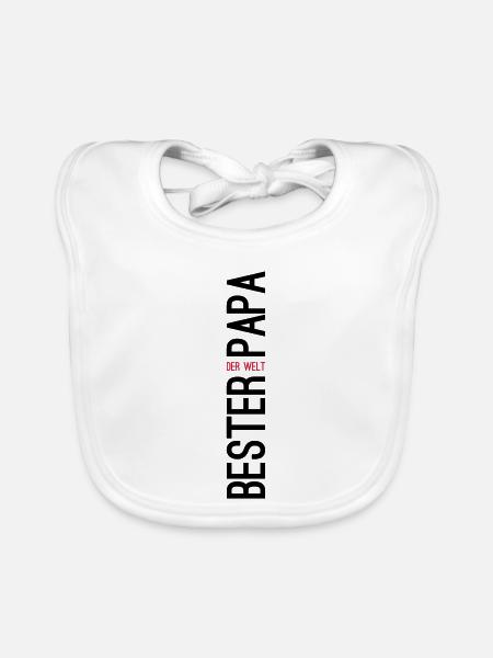 Bester Papa der Welt Geschenk - Baby Bio-Lätzchen - Weiß